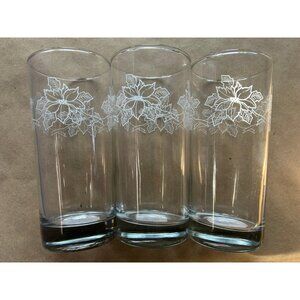 Poinsettia Glasses 6ct